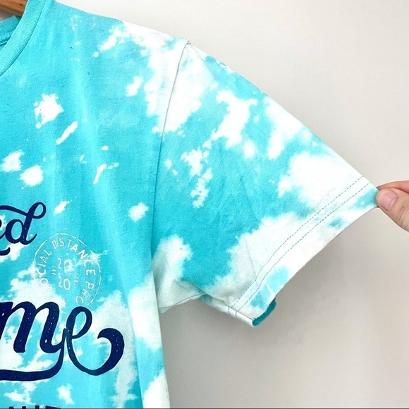 🎯3/$10 I Stayed Home for Humanity Tie-Dye Graphic Tee S - Picture 3 of 6